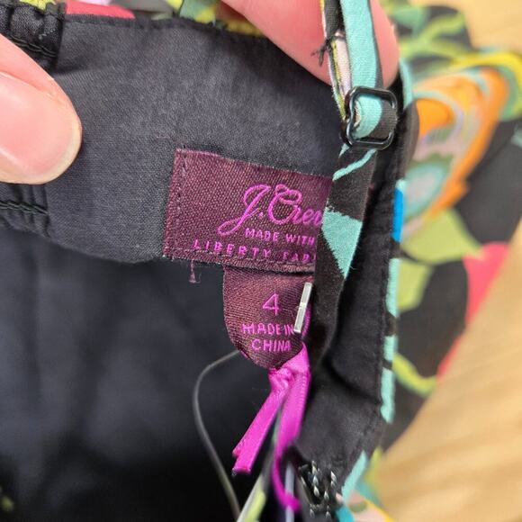 NWT J. Crew Liberty Pavilion Ruffle Floral Print Dress 4 - Picture 4 of 10